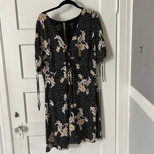 Topshop floral midi dress